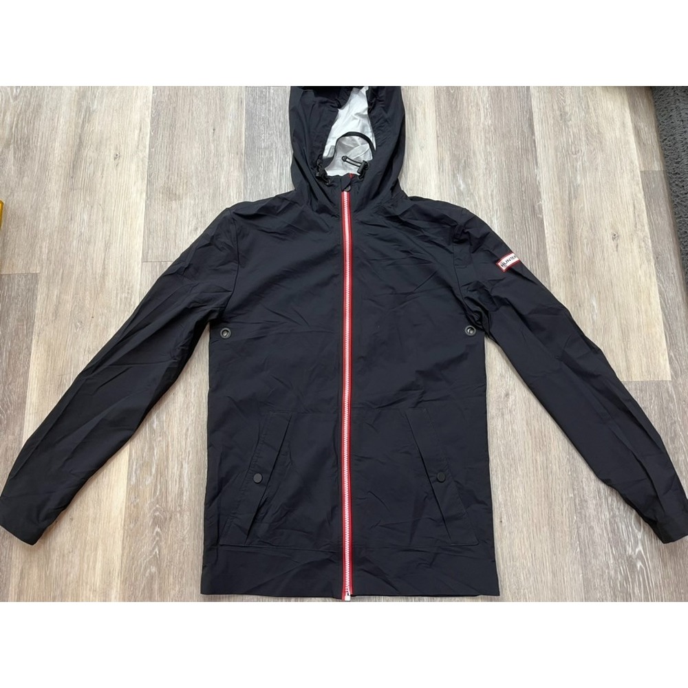 Women's Hunter x Target Lightweight Black Rain Jacket Coat Size XS